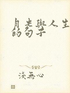 月光与人生感悟的句子