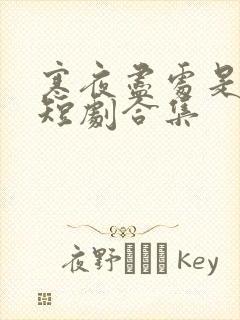 寒夜尽处是卿心短剧合集