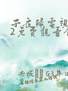 子夜归电视剧22免费观看全集高清
