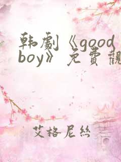 韩剧《goodboy》免费观看