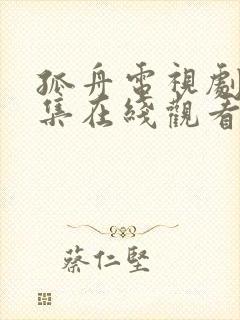 孤舟电视剧40集在线观看免费高清