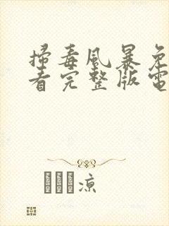扫毒风暴免费观看完整版电视剧高清