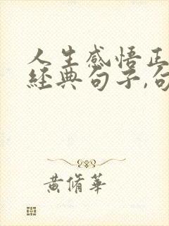 人生感悟正能量经典句子,句句精辟有哲理