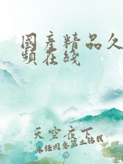 国产精品久久视频在线