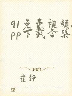 91免费视频app下载合集