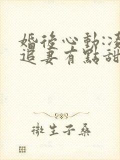 婚后心动:凌总追妻有点甜原著