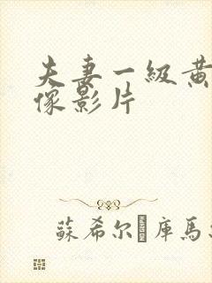 夫妻一级黄色录像影片