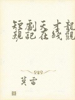 短剧天才龙宝寻亲记在线观看