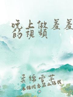 晚上做羞羞的事的视频