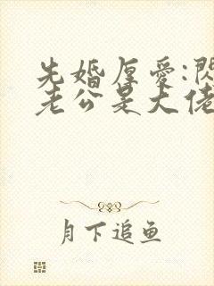 先婚厚爱:闪婚老公是大佬