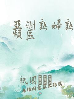 亚洲熟妇熟女视频区