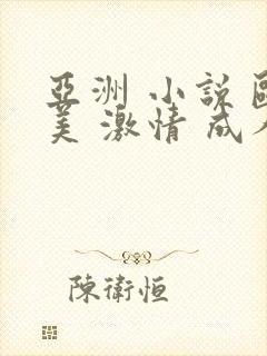 亚洲 小说 欧美 激情 成人