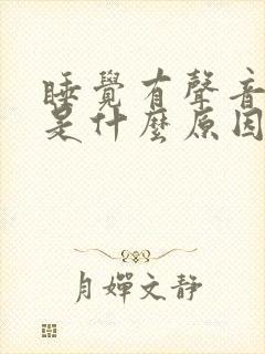 睡觉有声音就醒是什么原因