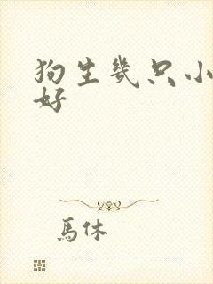 狗生几只小狗最好