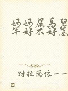 妈妈属马儿子属牛好不好怎么破