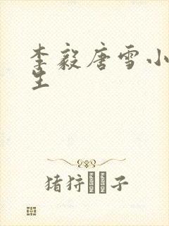 李毅唐雪小说重生 李毅唐雪小说重生