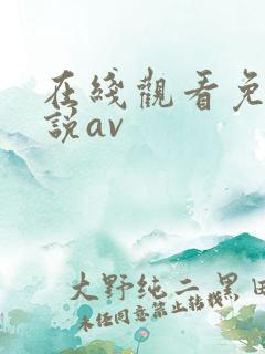 在线观看免费小说av