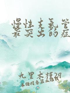 慢性支气管炎的最突出的症状是