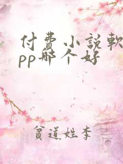 付费小说软件app哪个好