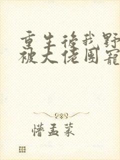 重生后我野翻了被大佬团宠之后我野翻了漫画