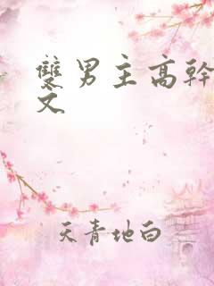 双男主高干文推文