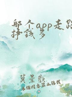 哪个app走路挣钱多