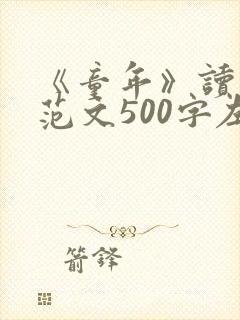 《童年》读后感范文500字左右