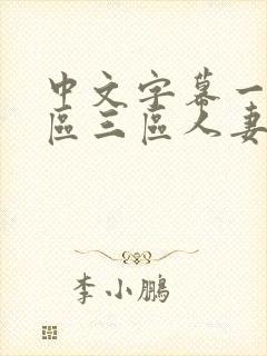 中文字幕一区二区三区人妻大片