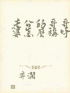 老公的哥哥的老婆怎么称呼