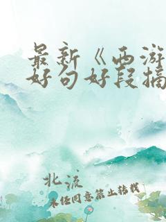 最新《西游记》好句好段摘抄