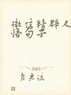 微信精辟人生感悟句子