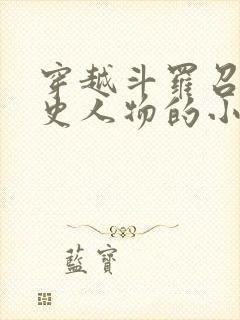 穿越斗罗召唤历史人物的小说