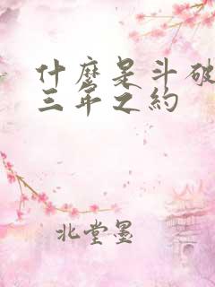 什么是斗破苍穹三年之约