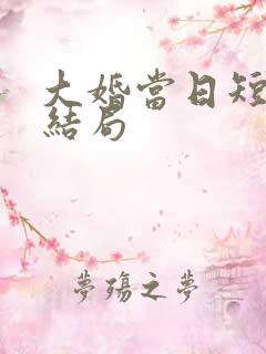大婚当日短剧大结局