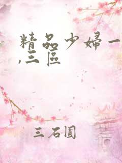 精品少妇一,二,三区