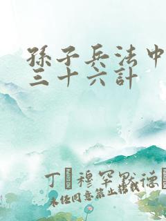 孙子兵法中有哪三十六计 孙子兵法中有哪三十六计