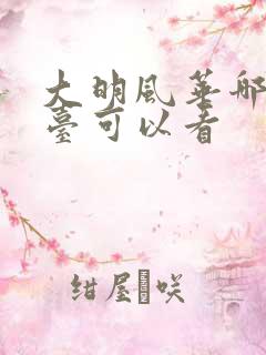 大明风华哪个平台可以看