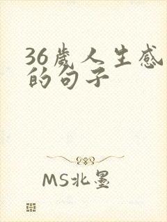 36岁人生感悟的句子