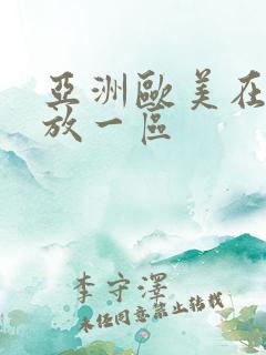 亚洲欧美在线播放一区