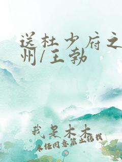 送杜少府之任蜀州/王勃