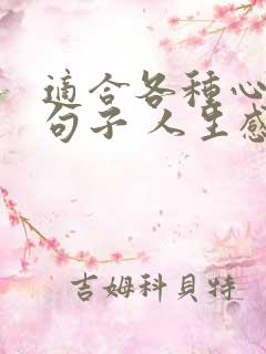 适合各种心情的句子 人生感悟