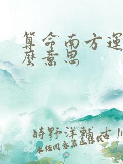 算命南方运是什么意思