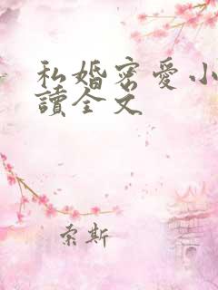 私婚密爱小说阅读全文