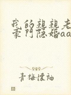 我的亲亲老婆之豪门隐婚aa制
