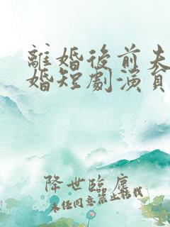 离婚后前夫求复婚短剧演员表