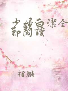 少妇白洁全文章节阅读