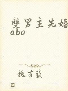 双男主先婚后爱abo