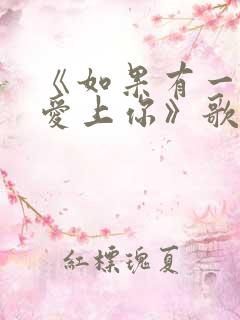 《如果有一天我爱上你》歌词