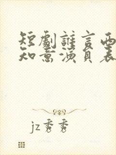 短剧谁言西洲不知意演员表