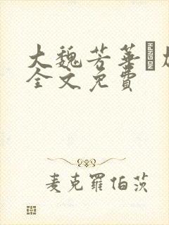 大魏芳华·加料全文免费